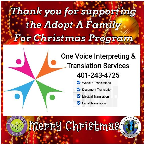 Thank you to: One Voice Interpreting and Translation Services