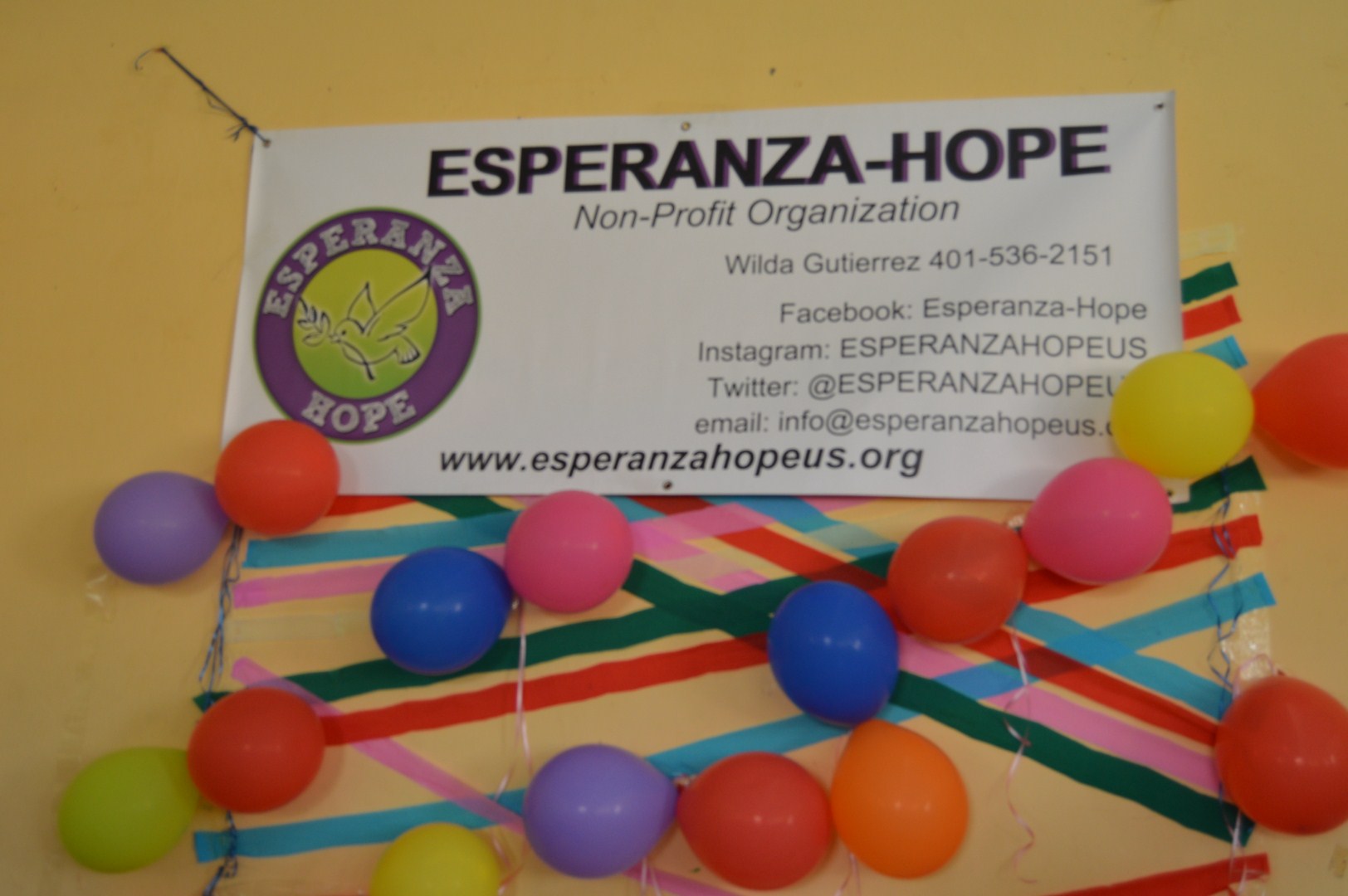 Esperanza-Hope’s tarpaulin and balloons