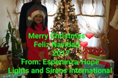 “Merry Christmas (heart) Feliz Navidad (heart) 2017 from: Esperanza-Hope, Lights and Sirens International”