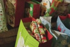 Gifts in Christmas bags