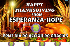 “Happy Thanksgiving From Esperanza-Hope”