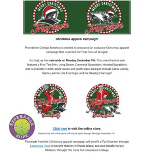 Christmas Apparel Campaign letter
