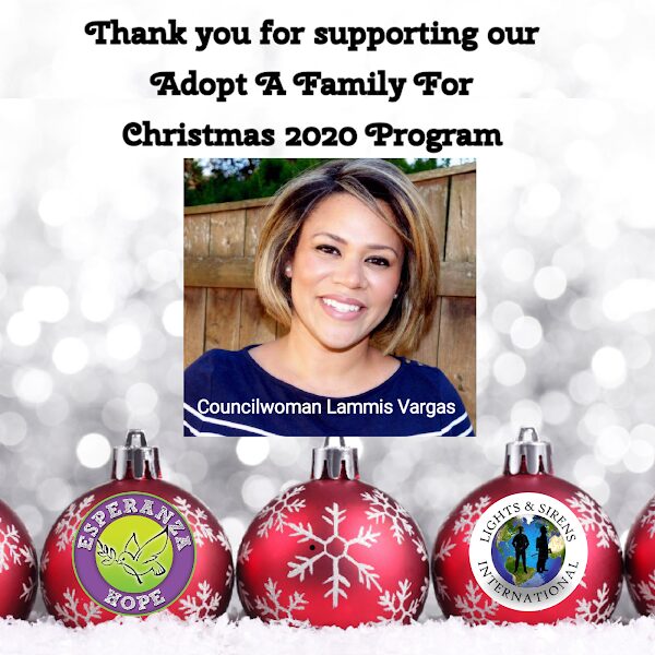 Thank you to: photo of Councilwoman Lammis Vargas