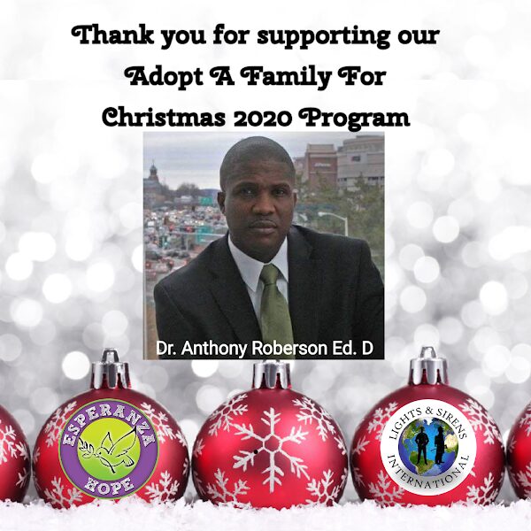 Thank you to: photo of Dr. Anthony Roberson Ed. D