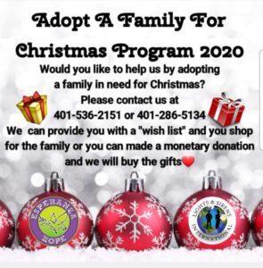 Adopt a Family for Christmas 2020 online poster