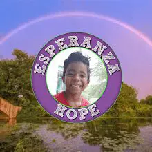 Esperanza-Hope logo with a picture of a little boy, smiling