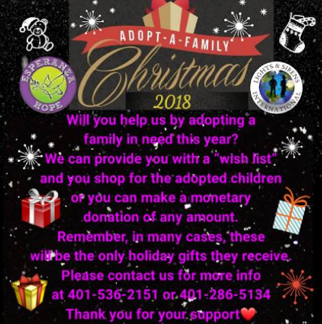 Adopt a Family Christmas 2018 program online poster