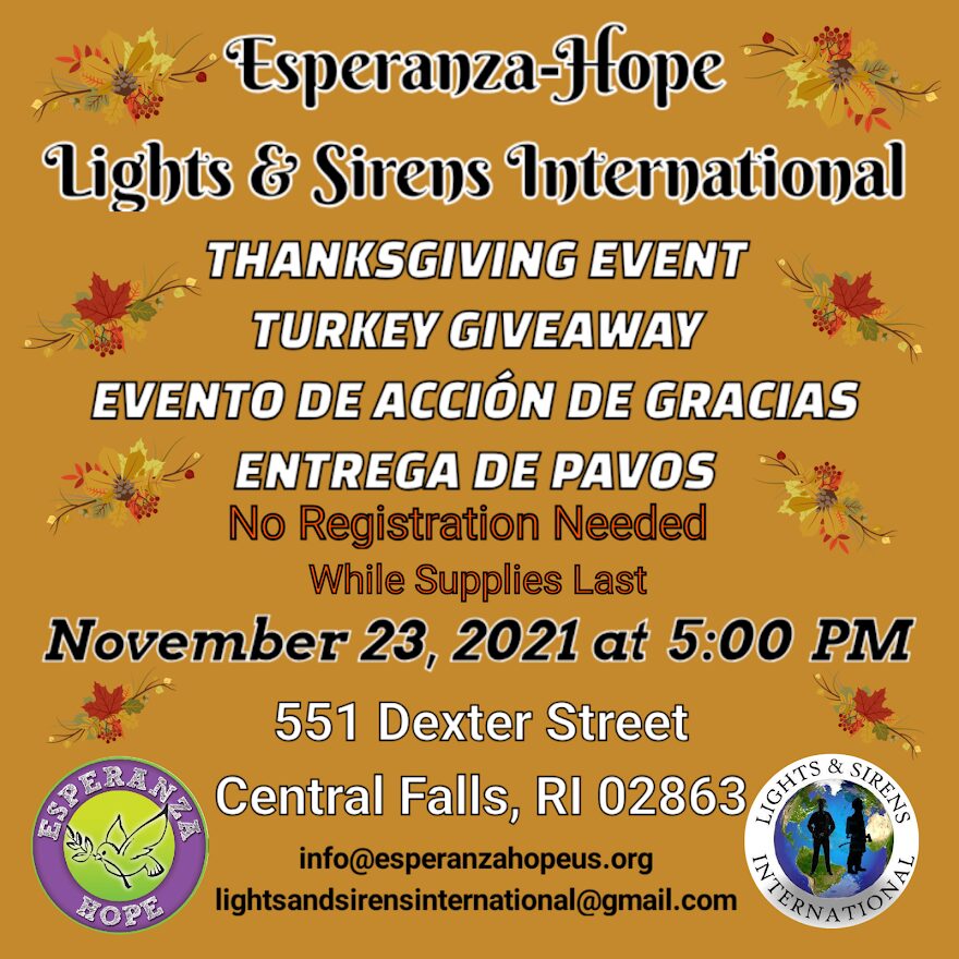 Esperanza Hope’s Thanksgiving event poster
