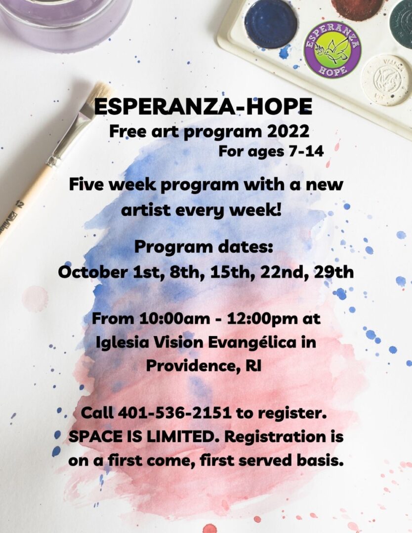 ESPERANZA HOPE Art Program Flyer