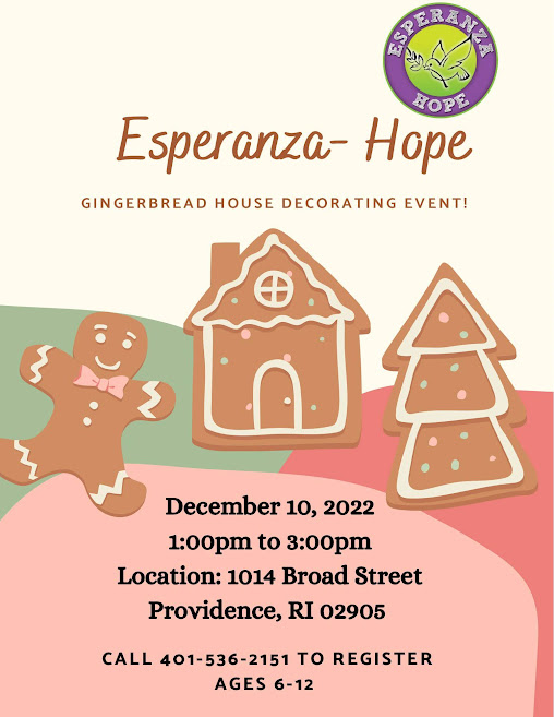 Gingerbread house decorating event poster